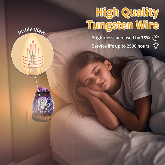 12 Pack Scentsy Light Bulbs 15Watt 120V Wax Warmer Bulbs C7 Replacement Bulb Dimmable Salt Lamp Bulbs with E12 Base for Night Light, Candle Warmer