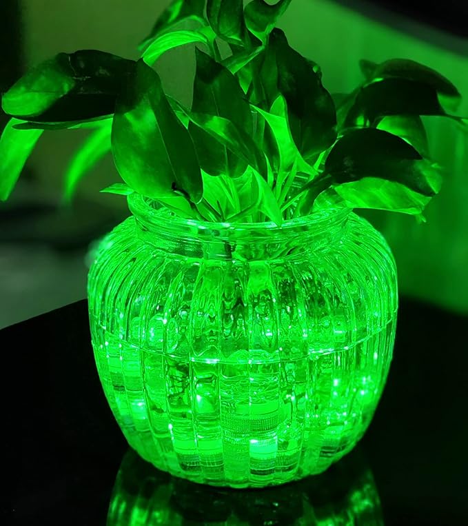 Bright LED Battery Operated Flameless Tea Light, Submersible Tea Candle Waterproof Decorations Underwater Vase Light for Party & Wedding, Pack of 12 (Rose Green)