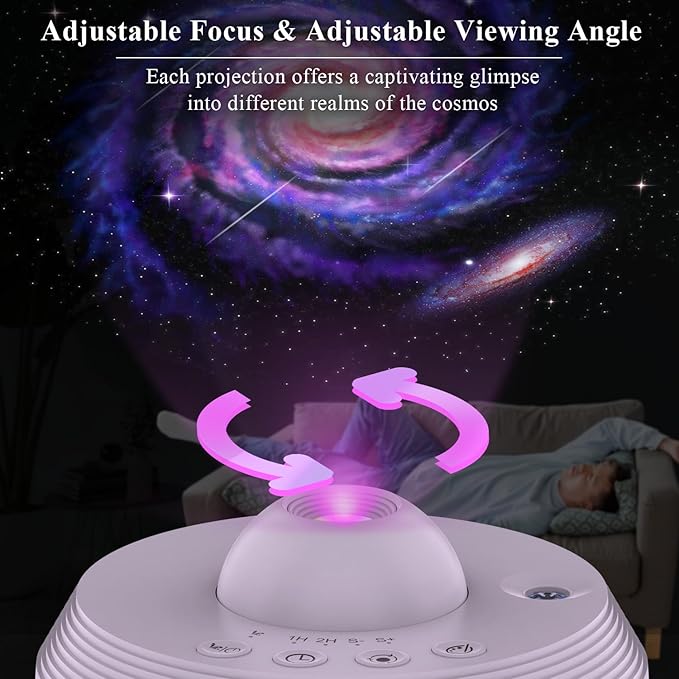 Meteor Galaxy Projector for Bedroom, 13 in 1 Planetarium Projector with Timer, Meteor & RGB Lighting Effects, Ocean Wave Projector Jellyfish Night Light for Kids, Adults