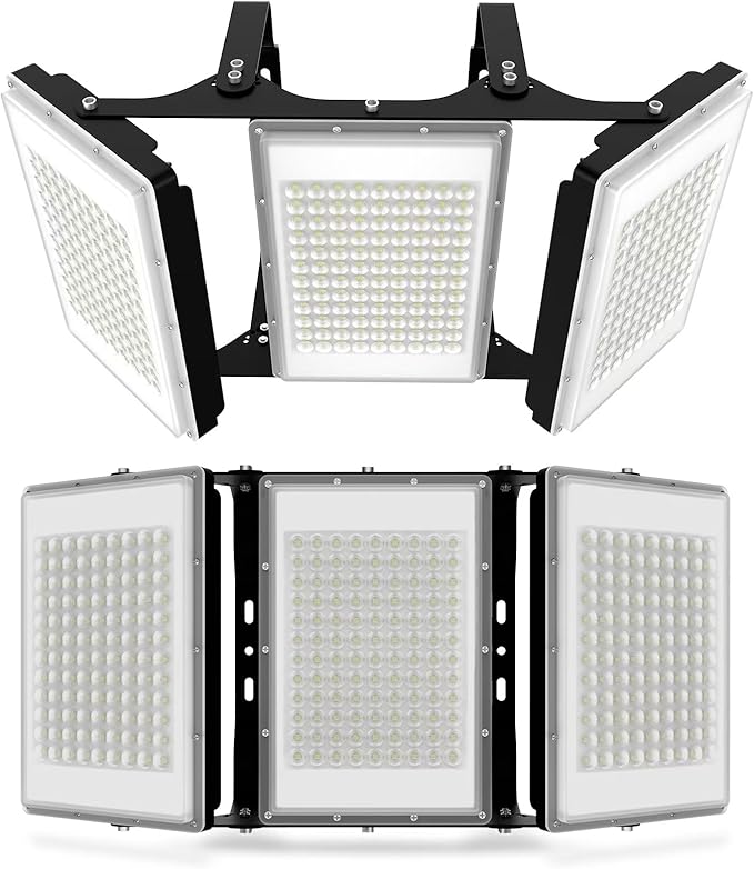 Stadium Lights Outdoor Led Flood Lights (600W*2 60000LM 6000K IP66 Super Bright Floodlight with Wider Lighting Angle for Garage,Garden,Lawn,Yard,Parking Lot