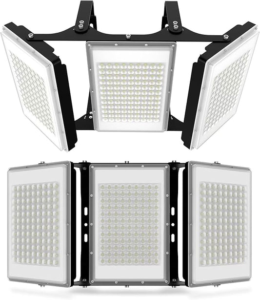 Stadium Lights Outdoor Led Flood Lights (600W*2 60000LM 6000K IP66 Super Bright Floodlight with Wider Lighting Angle for Garage,Garden,Lawn,Yard,Parking Lot