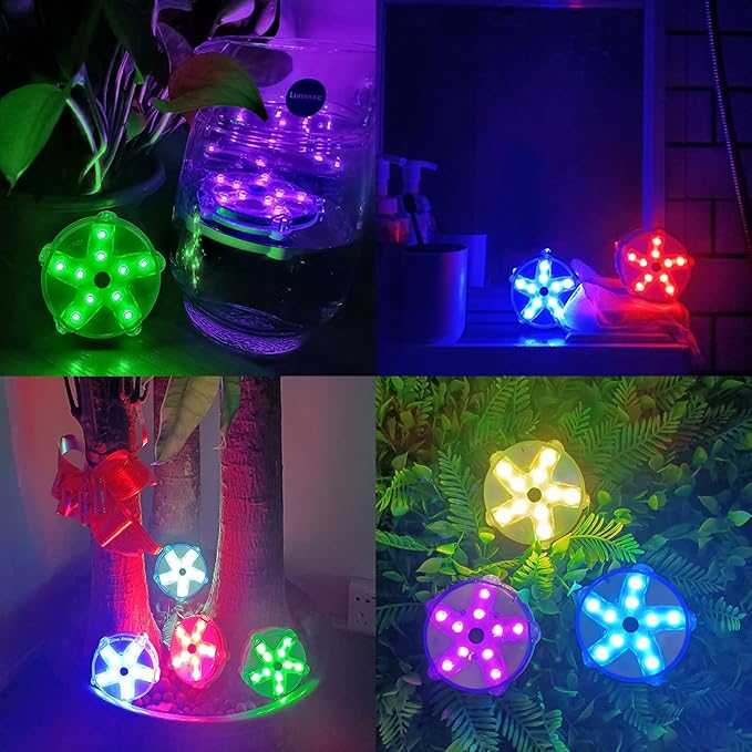 DeeprBetter Floating Pool Lights,Color Changing Waterproof Magnetic Pond Lights,Pool Light That Float,Starfish Above Ground Pools Light Up for Pond,Hot tub,Bathtub,Shower,Halloween,Christmas-2pcs