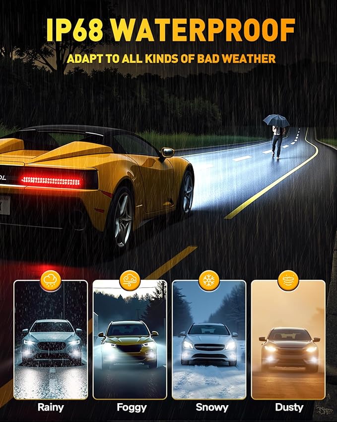 D2S Bulbs, 30000LM 900% Brighter 6500K Cool White, 1:1 Mini Size HID Replacement, Plug and Play, CAN-Bus Ready, IP68 Waterproof, Pack of 2