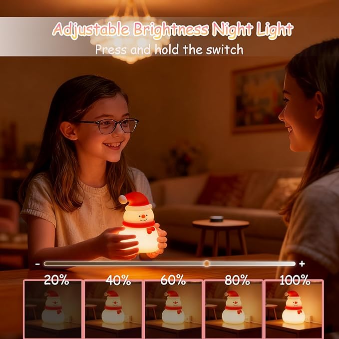 Night Light for Kids, Soft Silicone Dimmable Baby Night Lights for Nursery, Rechargeable Portable LED Bedroom Bedside Light for Baby Nursery Toddler