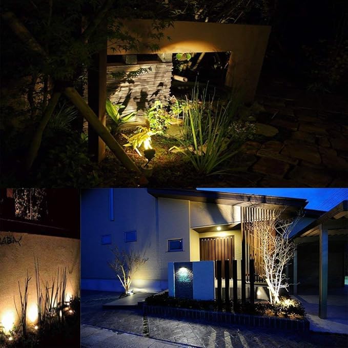 Auto Color Change Waterproof Outdoor Floor Lamp Corded Spot Lamp Adjusted Angle Direction for Patio Sidewalks Driveways Lawns Courtyards