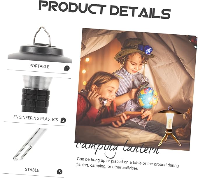 Rechargeable USB Camping Lantern Portable Multi-Function Tent Light with Battery Operated Cordless Design for Outdoor Hiking Emergency Use