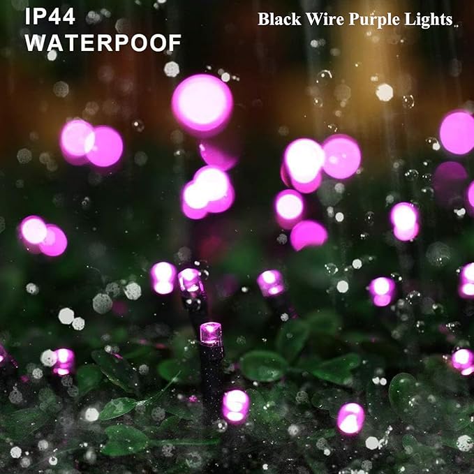 FULLBELL Black Light String Lights Blacklight 100 LEDs 33 Feet Black Lights for Glow Party, Blacklights for Birthday Party Halloween Christmas Bedroom (Purple)