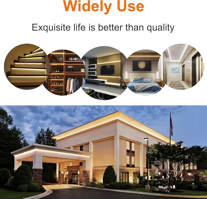 Free Cuttable COB LED Neon Strip Light Waterproof IP68, 12V 16.4ft 4000K Silicone Flexible DIY LED Tape Light for Outdoor Bathroom Swimming Pool Decoration (Without Power Supply)