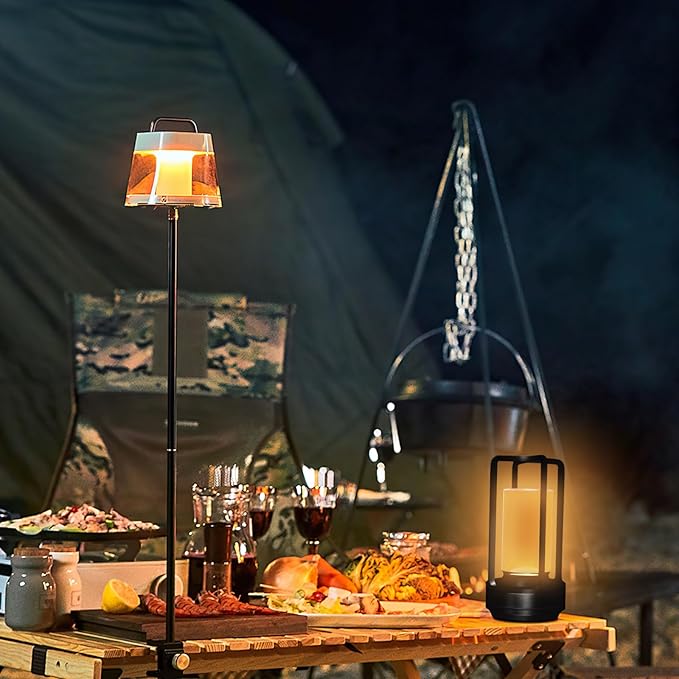 Cordless Rechargeable Table Lamps, Portable Lumisom Crystal Small Lantern Lamp with Touch Control & 3 Color Dimmable, 4000mAh Battery-Powered Klarako Crystal Desk Lanter (Black)