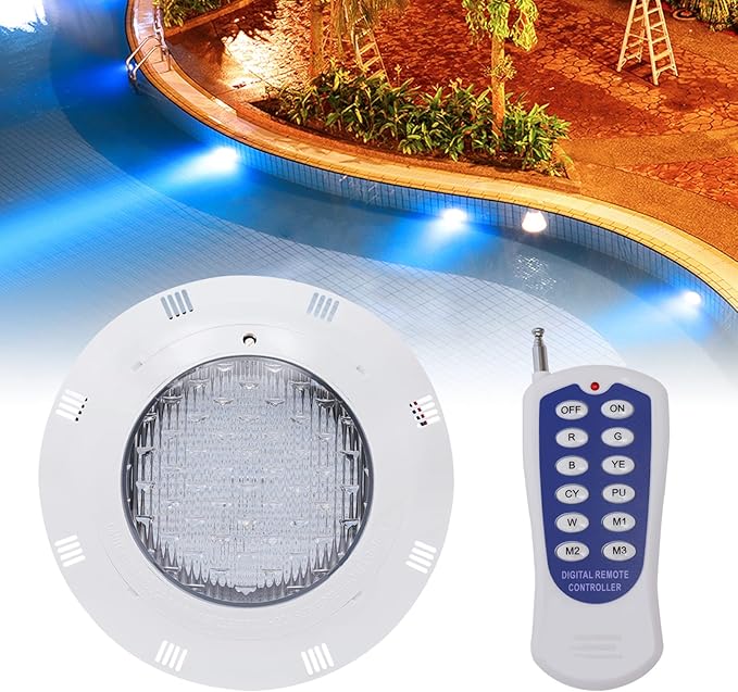 DONSU AC12V RGB Submersible LED Swimming Pool Light Spa Light 7 Colors Changing Underwater Light for Inground Swimming Pools, Home Aquariums, Fountains, and Ponds IP68 Waterproof (36W)