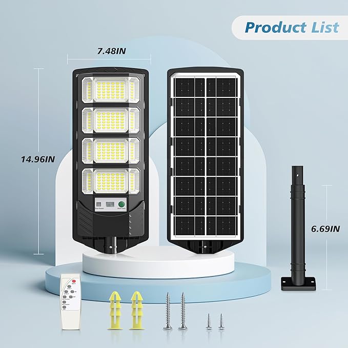 Solar Lights Outdoor Waterproof, 320° Wide Angle Solar Street Lights Outdoor Dusk to Dawn, Solar Flood Lights Outdoor Motion Sensor with Remote, Super Bright LED Solar Security Lights for Yard 2-Pack