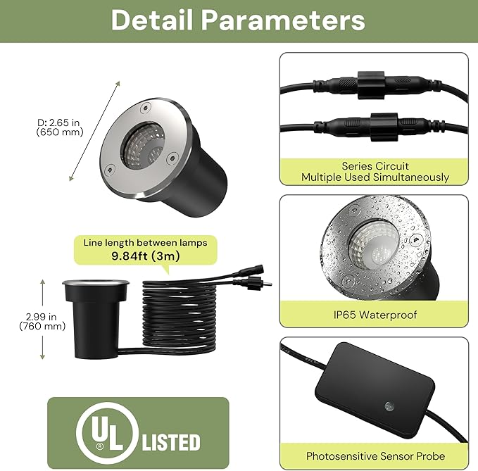 LOHAS Dusk to Dawn Low Voltage Landscape Lighting Warm White + RGB Modes, 6 Pack IP65 Outdoor In Ground Lights with Remote, Timer Color Changing Plug in Low Voltage Well Lights for Yard Garden Walkway
