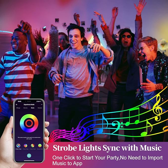 LED Flood Light Outdoor 25W, 250W Equivalent 2500LM, RGB Color Changing FloodLights by App Control, DIY Scenes - Timing - Dimmable Bright White Light 2700K-6500K, Uplights for Events, US-3 Plug