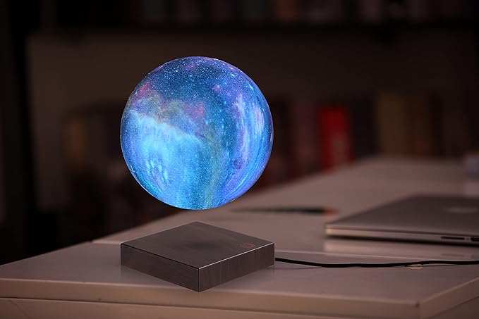 VGAzer Levitating Moon Lamp, 3D Illusion Moon Lamp with Remote Control, LED Galaxy Lamp for Bedroom Living Room Decoration, Unique Gifts for Kids Lover Friends (16 Colors Galaxy Suqare Base)