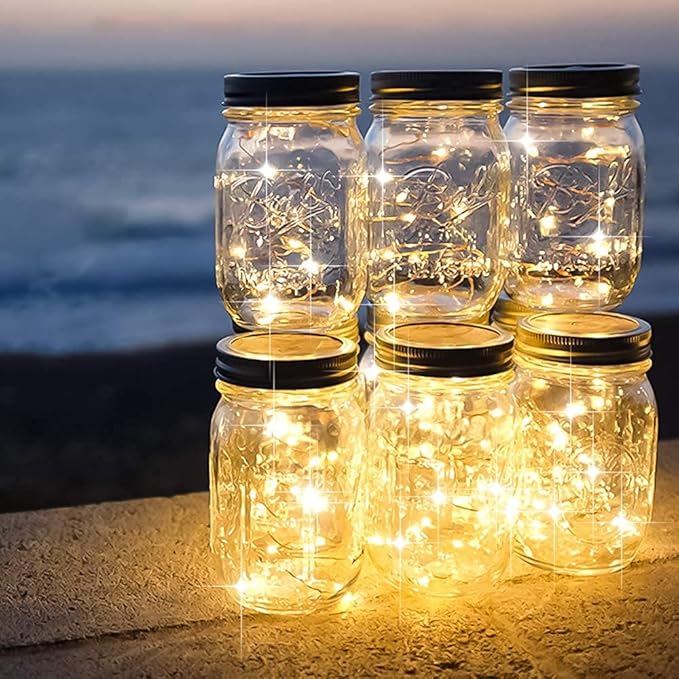 String Lights,Waterproof LED String Lights Fairy String Lights Starry ,Battery Operated String Lights for Indoor&Outdoor Decoration Wedding Home Parties Christmas Holiday. (Warm White, 10Ft/4pc)
