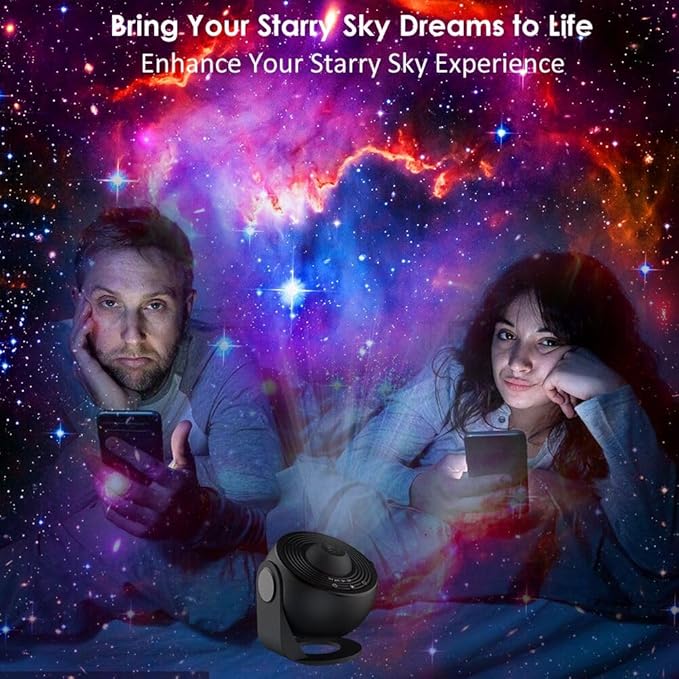 Planetarium Projector for Bedroom, Star Galaxy Light Projector with Nebula Milky Way, LED Night Light for Ceiling with Timer, Mood Lighting for Adults Kids Teens, Home Theater (Black)