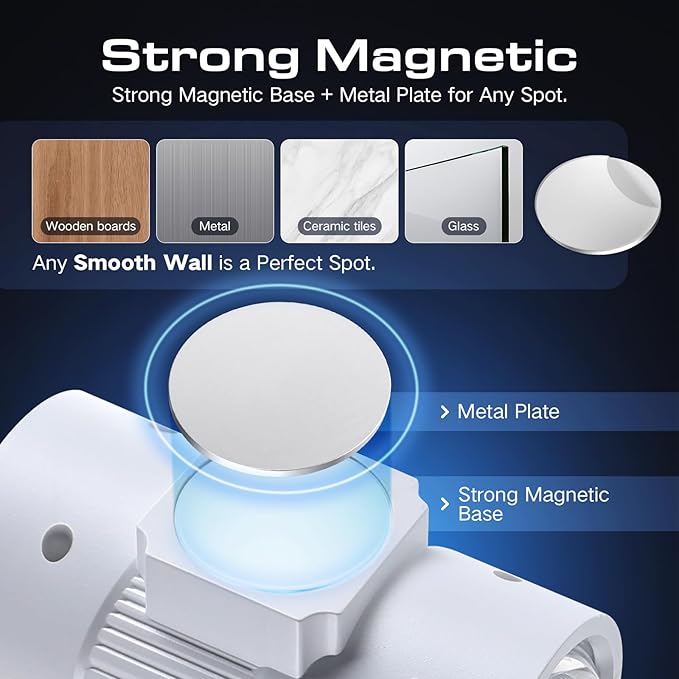 Rechargeable RGB Motion Sensor Night Light, Color Changing LED Night Light with Stick-on Magnet, 4-Level Adjustable Brightness, Nightlights for Bedroom, Bathroom, Hallway, Stairs, Closet, 2-Pack