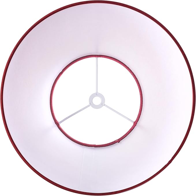 2 Pack Small Barrel Burgundy Lamp Shade, Fabric Lampshade for Table and Floor Lamp, 5.5'' Top x 10'' Bottom x 7.2'' Height, Spider Fitting, Handcrafted By GO&SO
