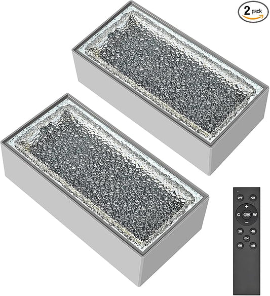 Drart Solar Paver Lights IP67 Waterproof Brick Pathway Light Outdoor, 4x8 Recessed Patio Landscape Lighting for Driveway, Garden, Lawn, Yard, Walkway, 2700K/4500K/6000K, 2 Pack