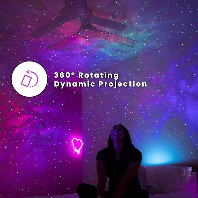 Authentic Galaxy Lamps Galaxy Projector | LED Nebula Star Light for Bedroom & Gaming | Green Stars Night Light