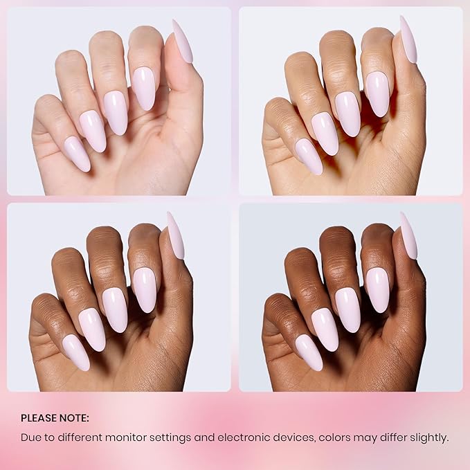 Beetles Pink Gel Nail Polish - 15ml Baby Pink Gel Polish Soak Off UV LED Needed Nail Art Manicure Salon DIY Design at Home Spring Nails Gifts for Woman