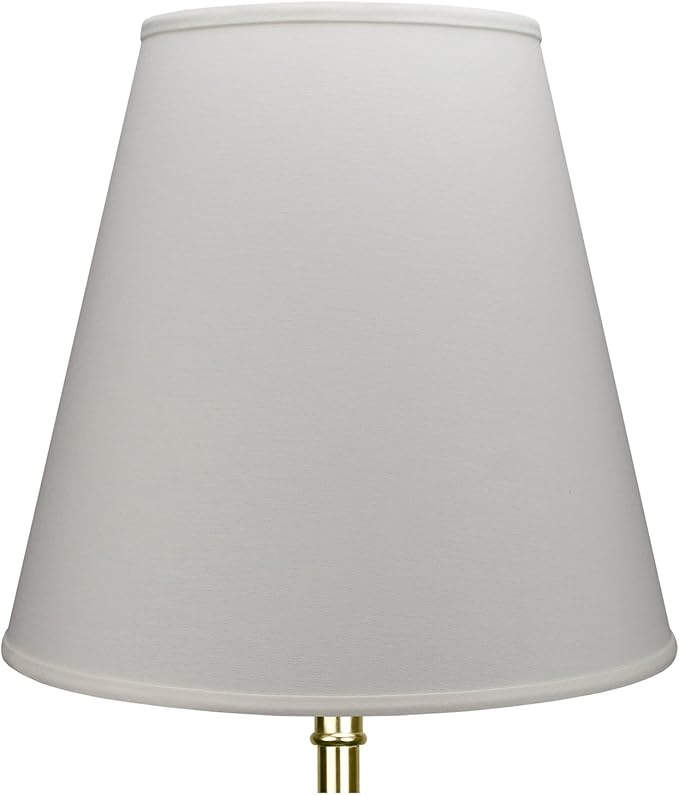 FenchelShades.com Lampshade 9" Top Diameter x 16" Bottom Diameter x 15" Slant Height with Washer (Spider) Attachment for Lamps with a Harp (Linen Cream)