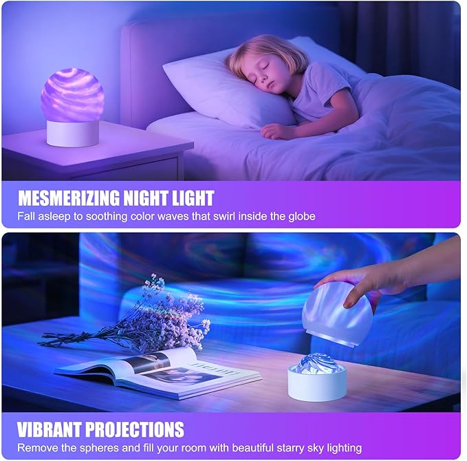 Northern Galaxy Lamp – 16-Color Aurora Projector with Remote Control, Rotating Atmosphere Galaxy Projection Table Lamp, Suitable for Children, Teens, and Game Rooms(Aurora)