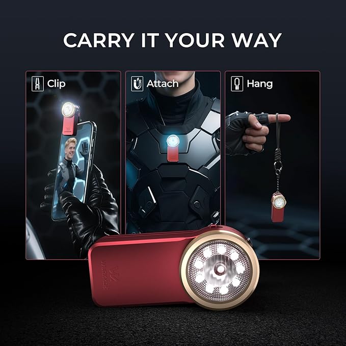 Wurkkos HD03 Rechargeable EDC Flashlight 680 High Lumen Clip Light, Small Flashlight Triple Light Source, 90 High CRI, IPX6 Waterproof, Magnetic Mini Pocket Flashlight for Working Emergency Signal