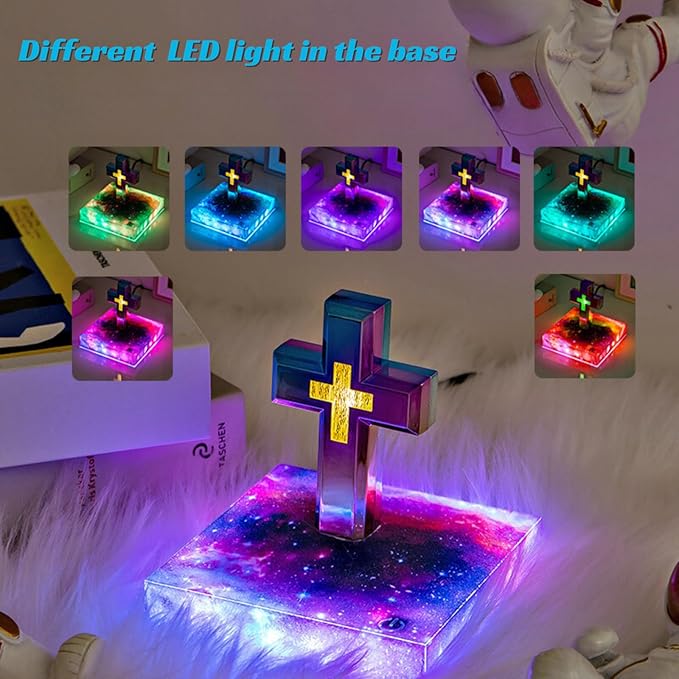Magnetic Levitating Lamp Floating Cross Floating RGB Lights Home Decoration Gifts