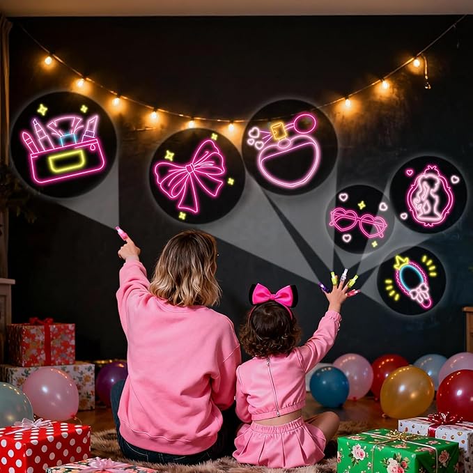 36 Pcs Pink Party Favors LED Finger Lights for Kids, Goodie Bag Stuffers Classroom Treasure Box Prizes, Glow in the Dark Party Gifts for Grils