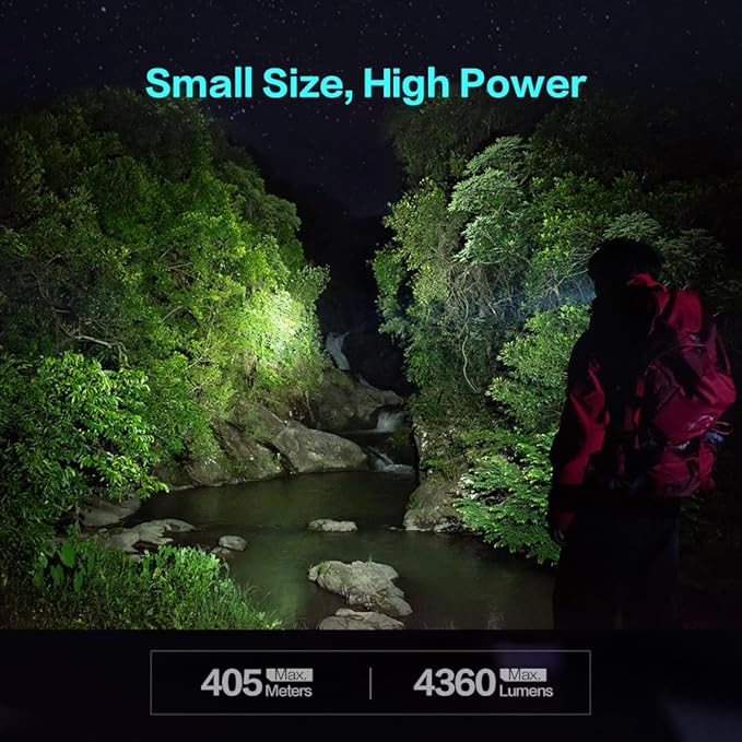 LOOP GEAR SK05Pro Flat LED Flashlight with 8000mAh Power Bank,Sidelight Flashlight Combines Floodlight & Spotlight,4360 High Lumens,Rechargeable,Magnetic Tail,IP68 Perfect for Camping,Outdoor (Grey)