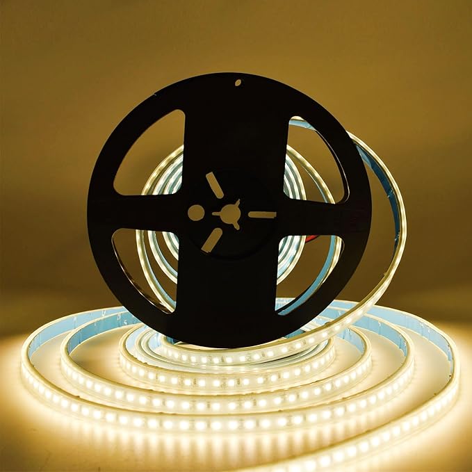 SUYOOULIN LED Strip Lights, 30000LM AC110V/120V 33ft/10m SMD 2835 1200 LEDs Light Strips, High Voltage Flexible Tube Waterproof IP67 LED Ribbon for Home Kitchen Decor(Warm White 3000K)