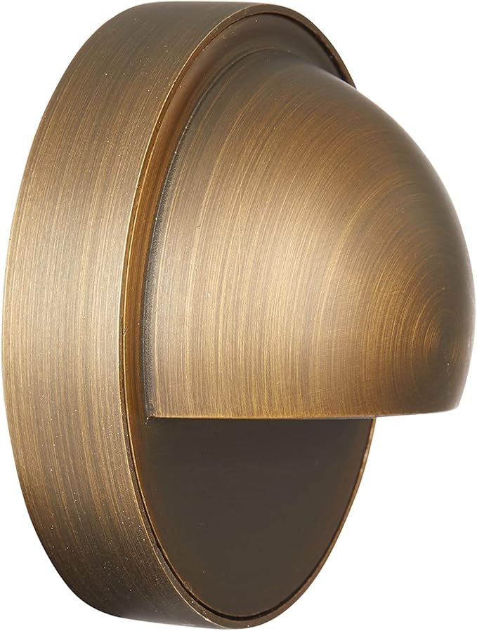 VOLT Cast Brass 12V Deck Light (Bronze) with 3W 2700K Warm White G4 LED Bulb for Low Voltage Landscape Lighting on Outdoor Patio, Railing, Step, Fence & Dock