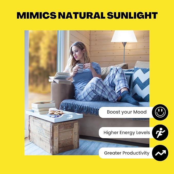 Norb Everyday Sun Light Bulb - Full Spectrum Wellness Lighting, Sunlight-Mimicking Technology for Energy, Mood & Performance. Supports Sleep/Wake Cycles, 5000K, 9W, US Based, Budget-Priced (2-Pack)