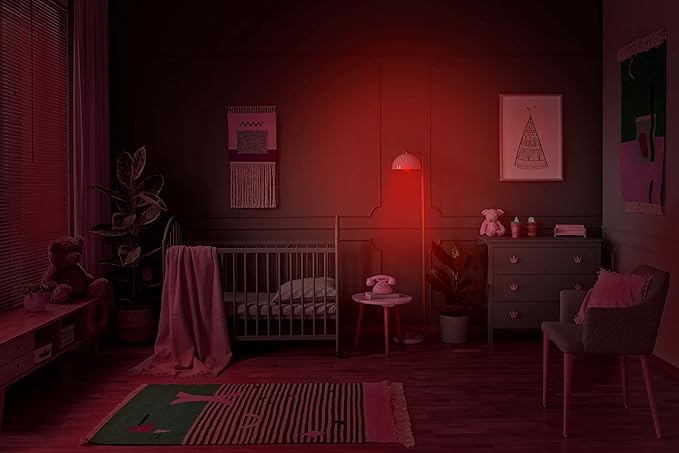 Hooga Sleep Bulb, Blue Light Blocking Red Night Light, 625nm for Healthy Sleep, Baby Nursery, 7W LED (45W Replacement) 2-Pack