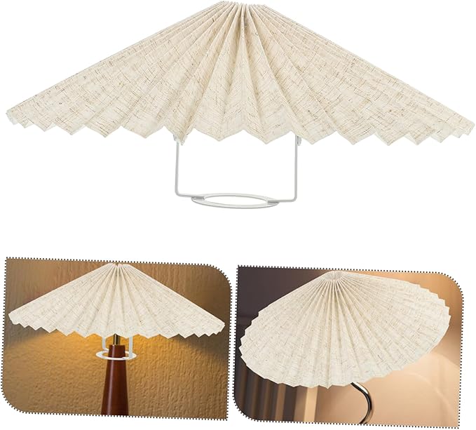 Umbrella Shaped Fabric Pleated Lampshade for Table Lamps and Floor Lamps Compatible Lightweight and Easy to Install Softens Light for Gentle Ambiance