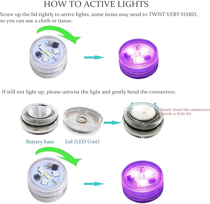 Mini Submersible LED Lights, Waterproof Small LED Tea Lights Candle with Remote Battery Operated,RGB Color Changing for Vase Home Party Wedding Table Centerpieces,10 Pack