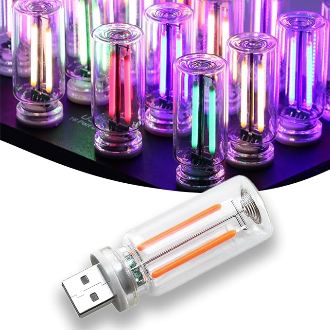 Touch Control Retro USB Night Light, Touch Adjustment Lights,Plug in USB Auto Night Light, Mini LED Bulb for Car, Camping, Gift, Party, Holiday Decoration, Bedroom, Desktop (Purple, 901)