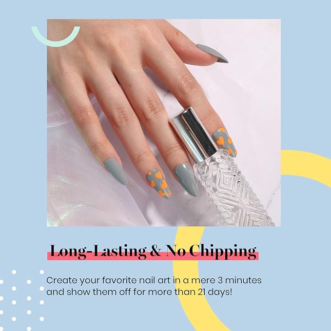 Beetles Grey Gel Nail Polish - Elegance All Season Gel Polish Soak Off U V LED Nail Lamp DIY Home Salon Manicure Nail Art 0.51 Oz Gifts for Women