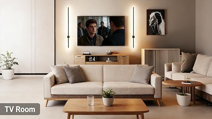 Battery Operated Wall Sconces Set of Two, Wireless Rechargeable Wall Lights with Remote Control, Dimmable LED Wall Lamp Indoor, Wireless Lights for Living Room Bedroom Hallway, Black