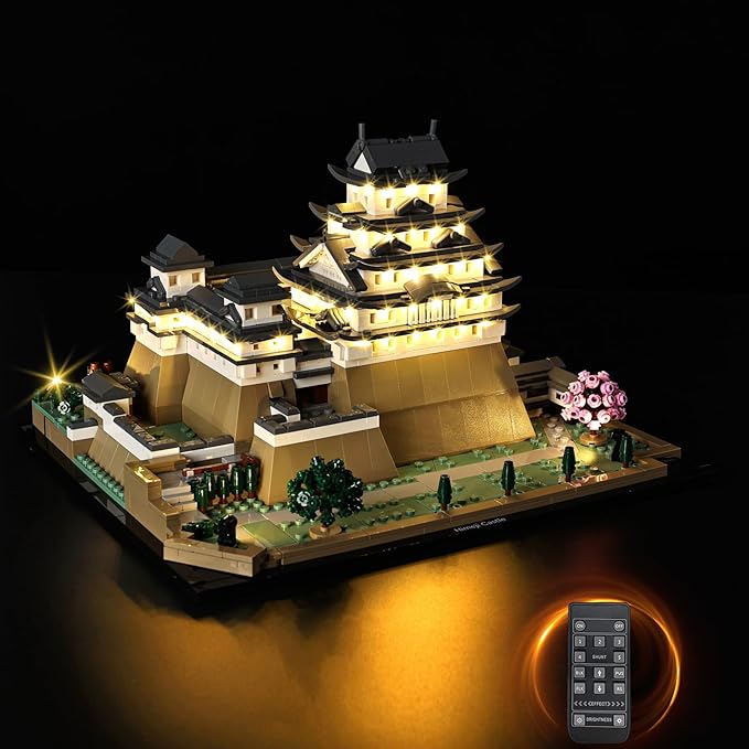 BrickSoul Light Up Kit for Lego Landmarks Collection: Himeji Castle 21060 Building Set, Upgrade RC Adjustable Lighting Mode Lighting Accessories for Lego Fans Gift, Not Included 21060 Model