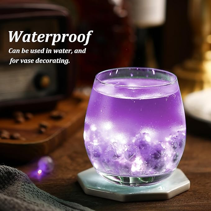 AIKEI 50pcs LED Balloon Lights,Mini Balls Lights,Long Standby Time Party Lamps,Waterproof for Paper Lantern Halloween Christmas Wedding Birthday Party Decoration Purple