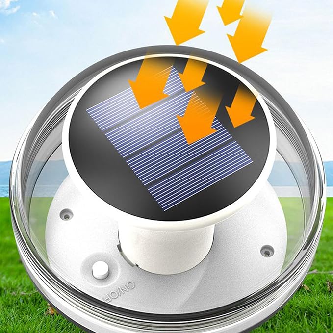LED Solar Floating Light Waterproof Swimming Pool Lamp Color Changing Decoration Lawn Lights for Fountain Fish Tank-Pond White PC