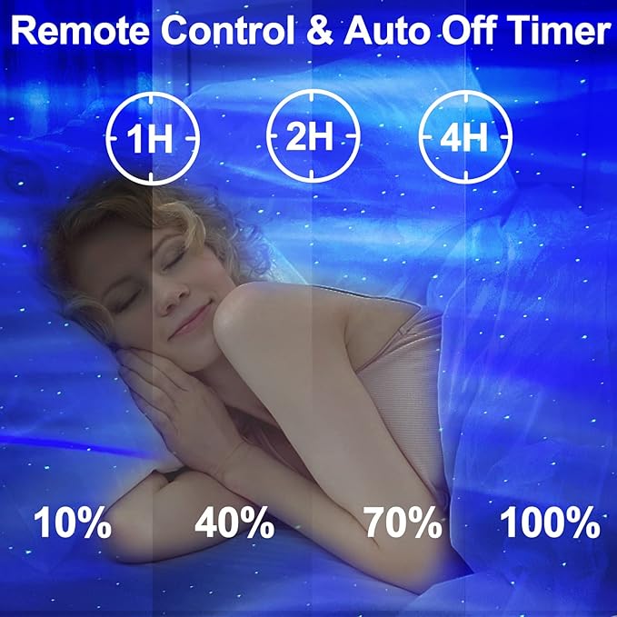 Northern Lights Aurora Projector,Star Projector Music Bluetooth Speaker and White Noise,Star Projector Galaxy Light with Remote Control,Night Light Projector for Home Decor Bedroom（Grey）