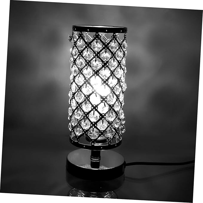 1pc Crystal Table Lamp for Indoor Use Durable Stylish Desktop Light with Button Switch for Home Decor and Dormitory Atmosphere