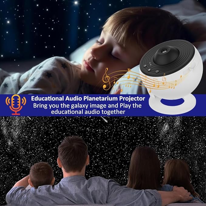 Planetarium Projector for Bedroom, Star Galaxy Light Projector with Nebula Milky Way, LED Night Light for Ceiling with Timer, Mood Lighting for Adults Kids Teens, Home Theater (Black White)