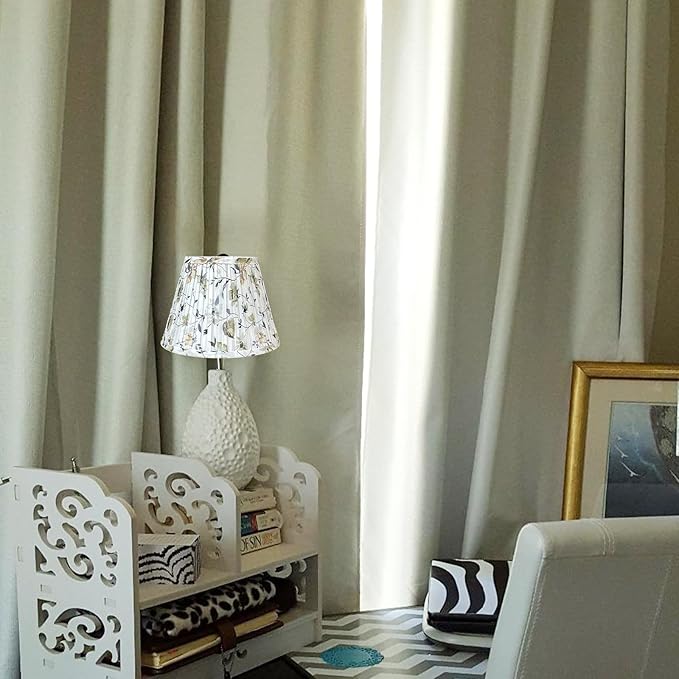 TOOTO STAR Floral Print Small Lampshade, 6x10x7.5inch Pleated lamp shade for table & bedside lamps, Floor Lamps and Pendant Lamps (Spider Fitter), Handmade of Lampshade