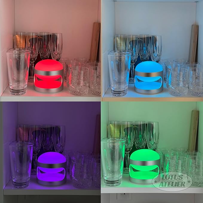 Lotus Atelier NeoGlow Mini Modern Lamp USB Rechargeable Multi Colors & Stackable | Aesthetic Room Decor & Table Lamp