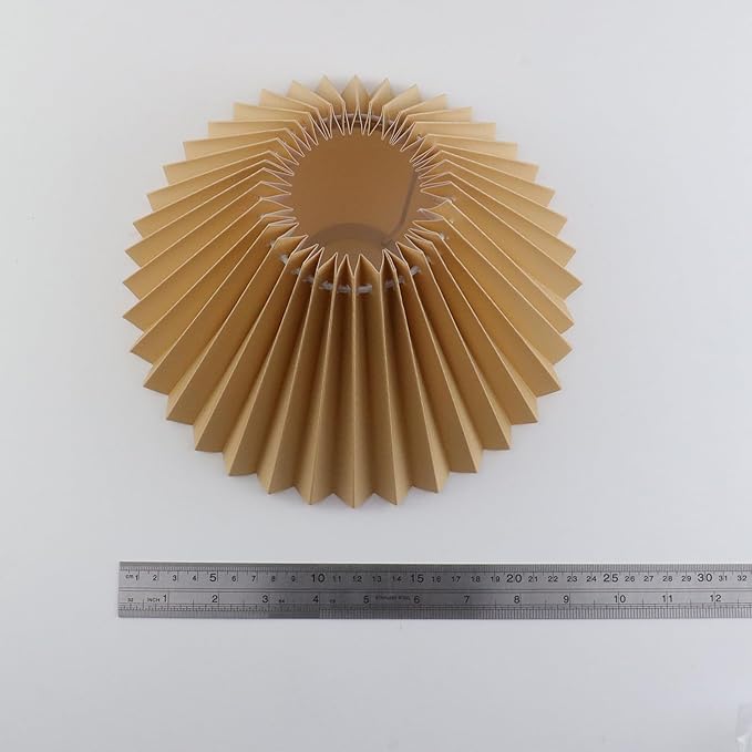 KUMGROT E28 Small Pleated Lamp Shade Scalloped Lamps Shade Lamp Replacement Cute Lamps Bedroom Living Room Home Office Decoration Dark Khaki
