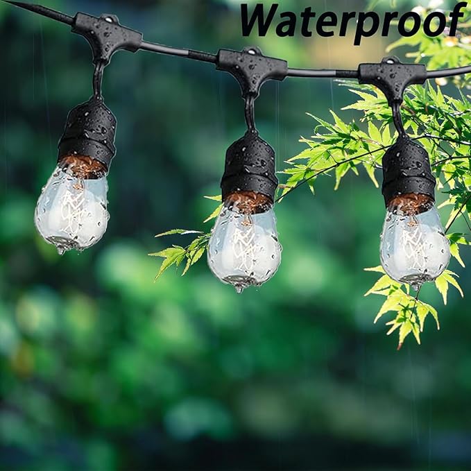 S14 Replacement Bulbs, 120V 11W Clear Glass Light Bulbs fits E26 Medium Standard Base, S14 Incandescent Bulbs for Indoor Outdoor Patio Decor String Lights, Warm White. 20 Pack